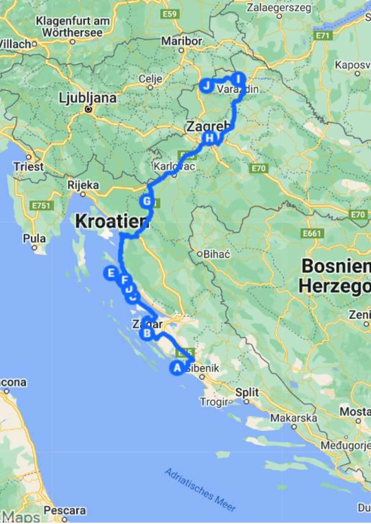 2024 Kroatien Zadar bis an die Grenze scaled