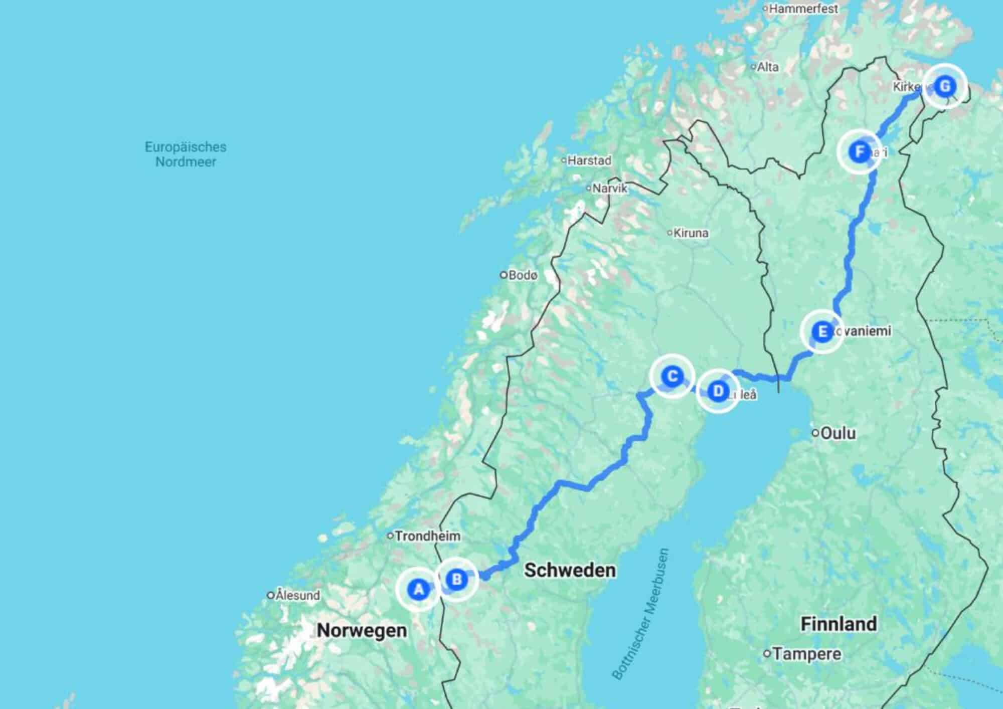2026 Norwegen 2. Roros bis Kirkenes scaled